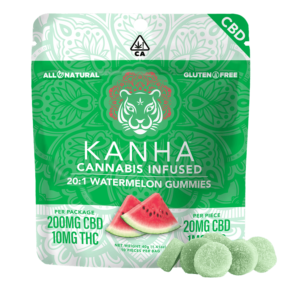 Ratio (CBN/CBD)-Kanha-Watermelon Gummies 20:1 CBD:THC