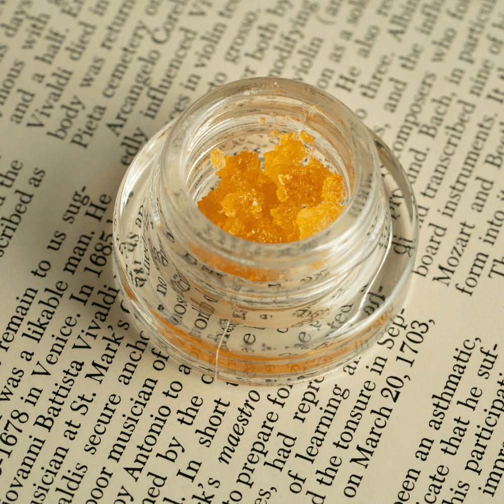 cannabis concentrate in glass jar