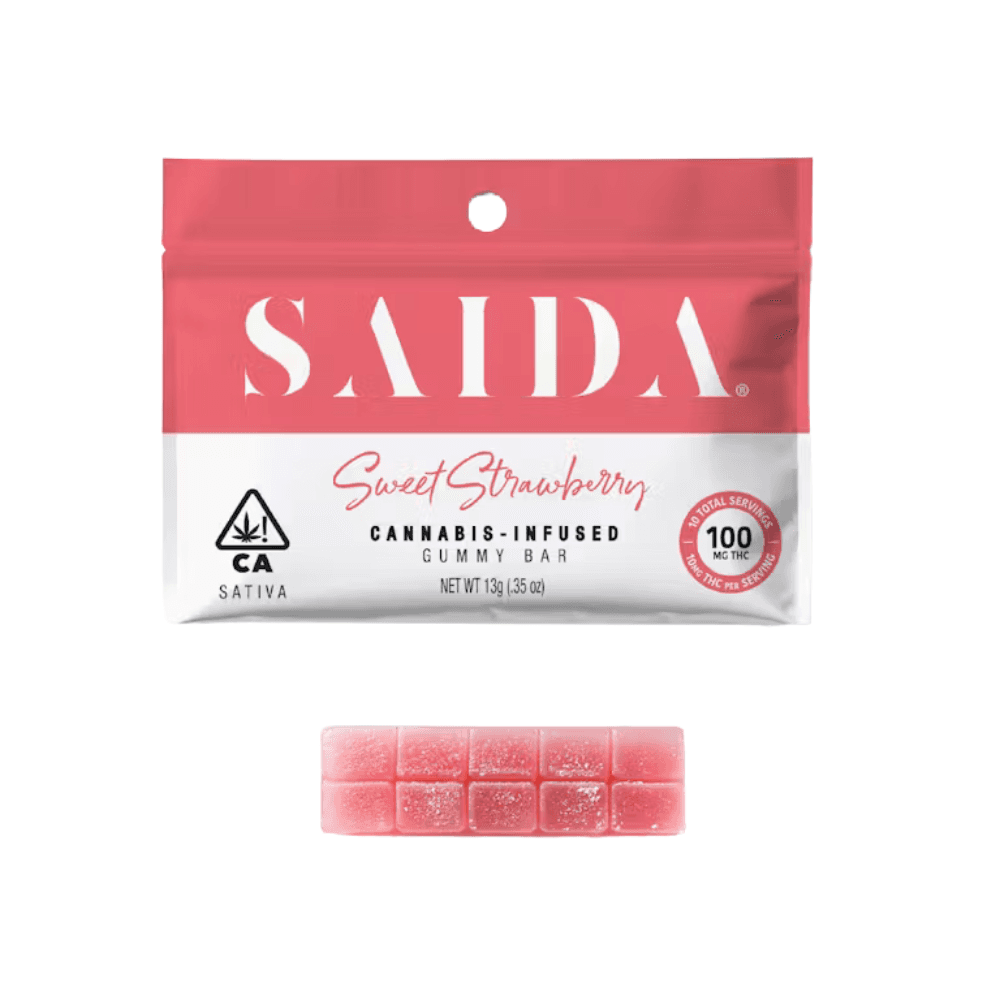 Gummies-Saida-Sweet Strawberry Gummy Bar