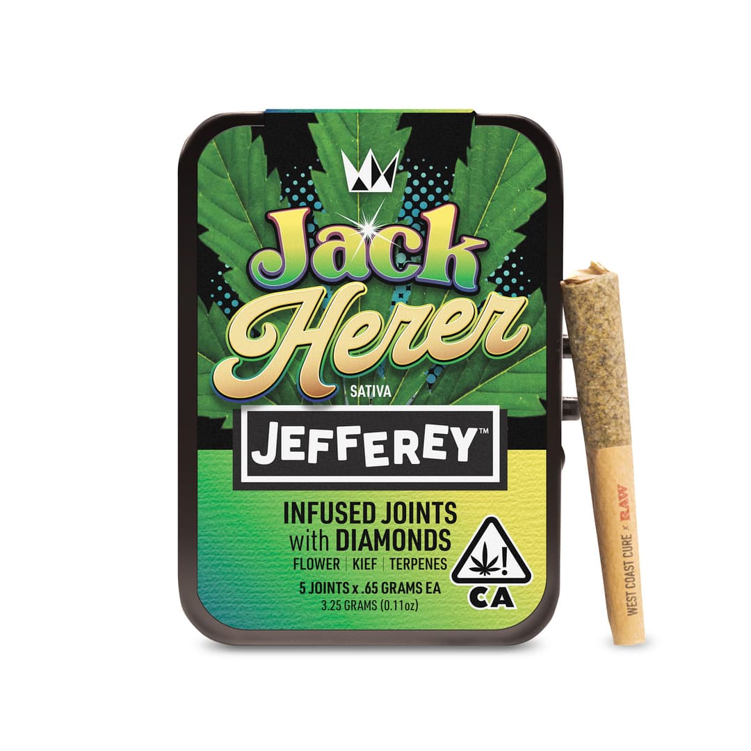 Infused Pre-Roll Pack-West Coast Cure-Jack Herer Jefferey Infused 0.65g 5-Pack