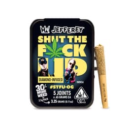 Infused Pre-Roll Pack-West Coast Cure-STFU OG Jeffrey Infused 0.65g 5-Pack-image-1