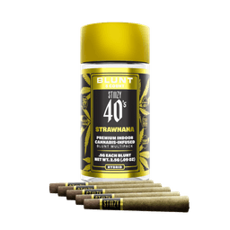 Infused Pre-Roll Pack-STIIIZY-Strawnana 40's Infused Mini Blunt 0.5g 5-Pack-image-1