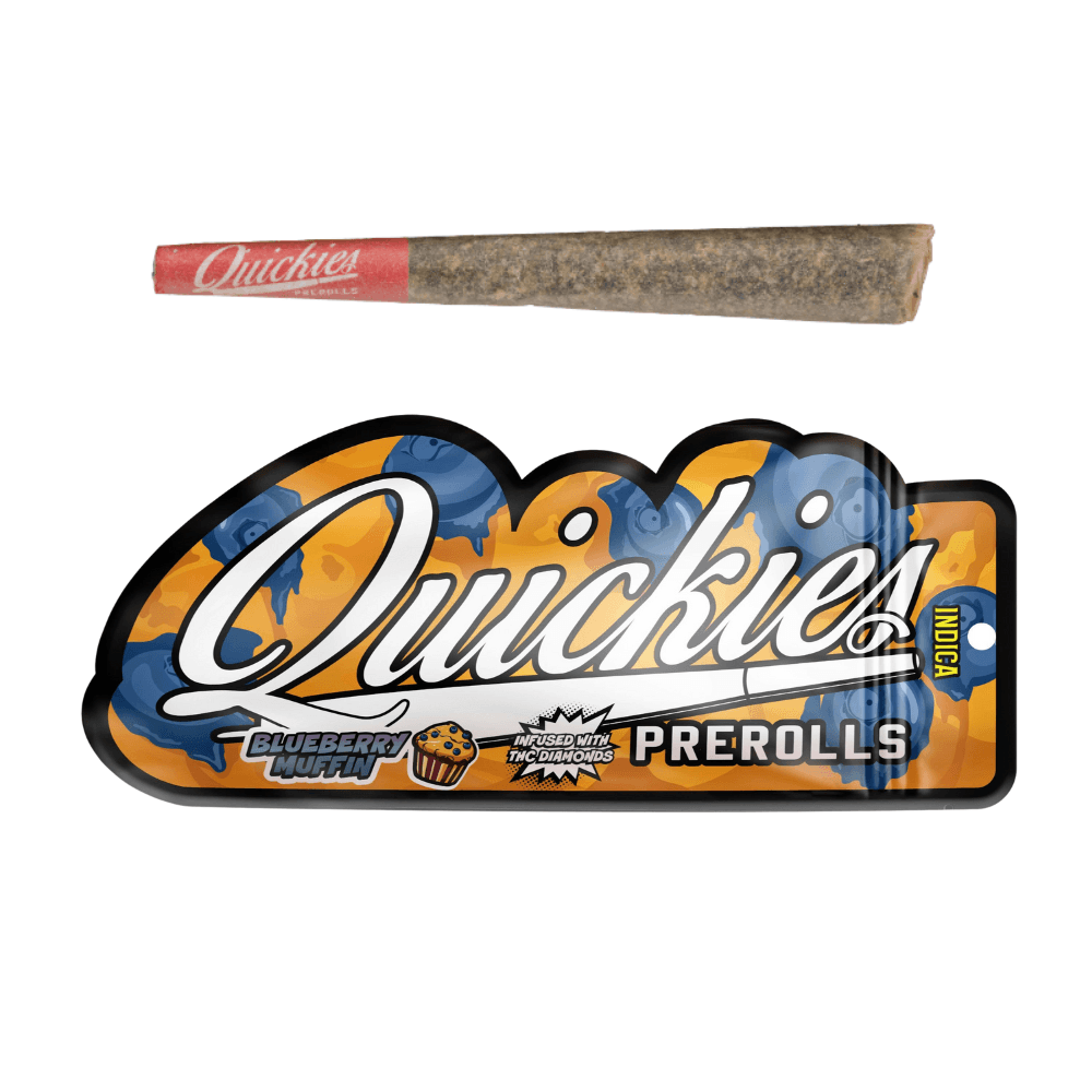 Single Infused Pre-Roll-Quickies-Blueberry Muffin Diamond Infused Pre-Roll