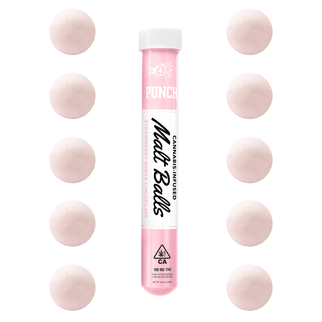 Solventless Rosin / Hash-Punch Extracts-Strawberry White Chocolate Hash Malt Balls