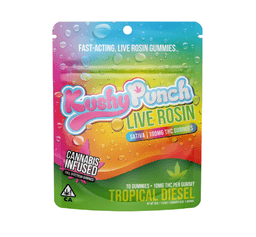 Solventless Rosin / Hash-Kushy Punch-Tropical Diesel Live Rosin Gummies-image-1