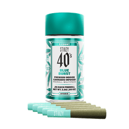 Infused Pre-Roll Pack-STIIIZY-Blue Burst 40's Infused Mini Joint 0.5g 5-Pack-image-2