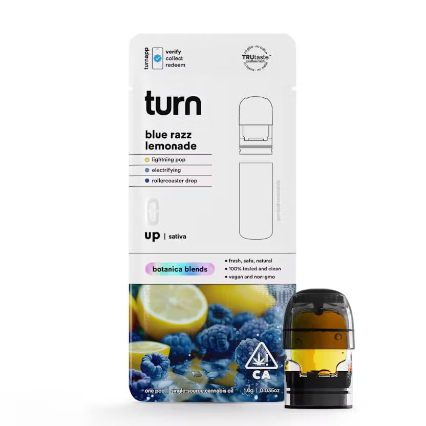 Vapes-turn-Blue Razz Lemonade Botanical Blends Pod
