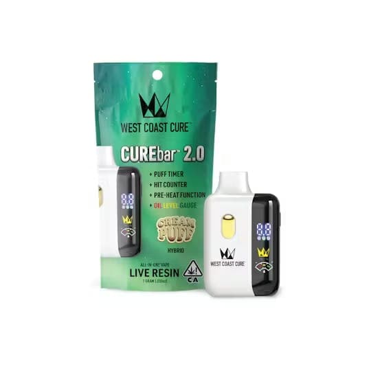All-in-One-West Coast Cure-Cream Puff Live Resin Curebar 2.0