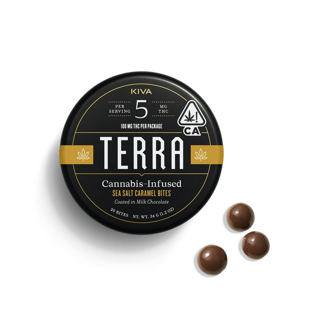 Solventless Rosin / Hash-Kiva Confections-Milk Chocolate Sea Salt Caramel Terra Bites