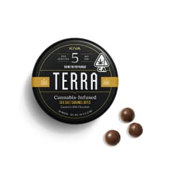 Solventless Rosin / Hash-Kiva Confections-Milk Chocolate Sea Salt Caramel Terra Bites-image-1