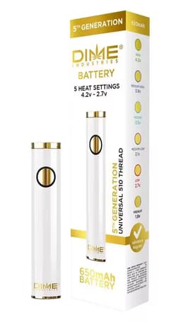 Batteries-Dime Industries-White Battery V5-image-1