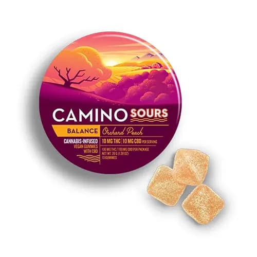 Gummies-Camino-Sour Orchad Peach 1:1 TCH/CBD Gummies