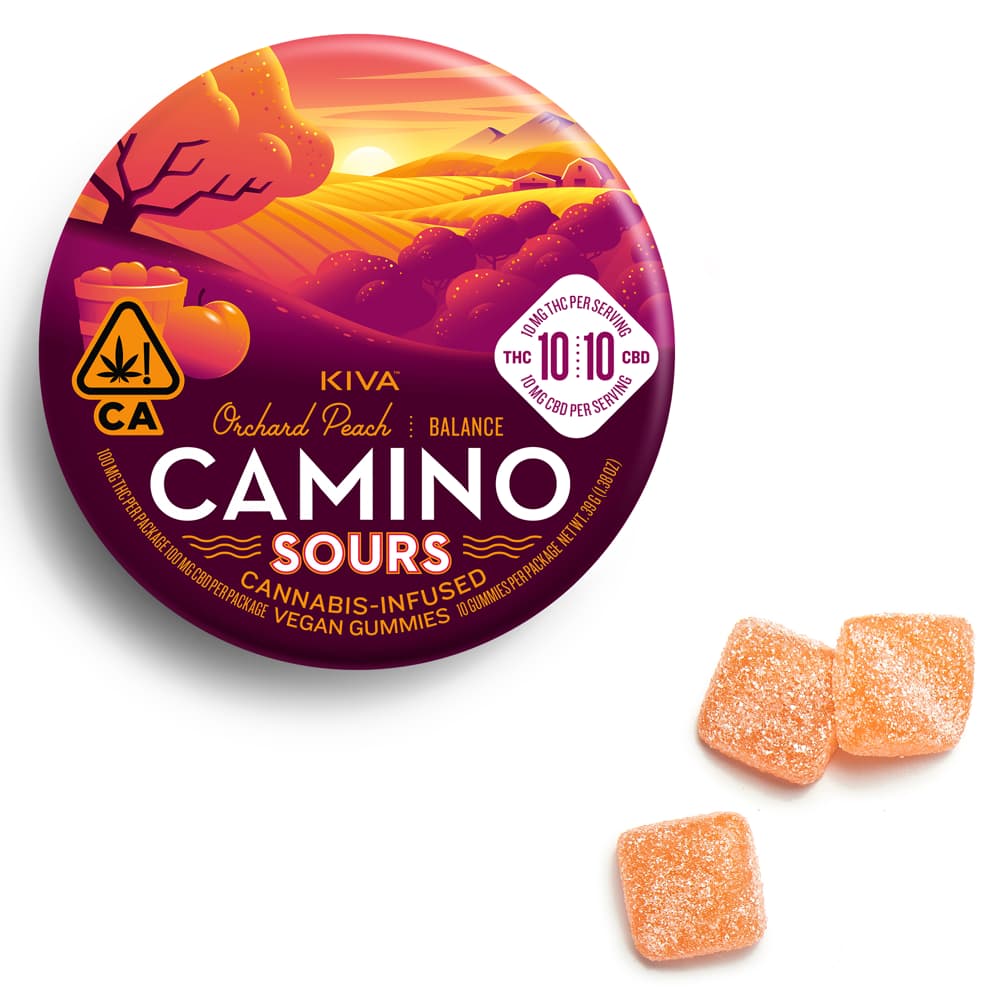 Gummies-Camino-Sour Orchad Peach 1:1 TCH/CBD Gummies