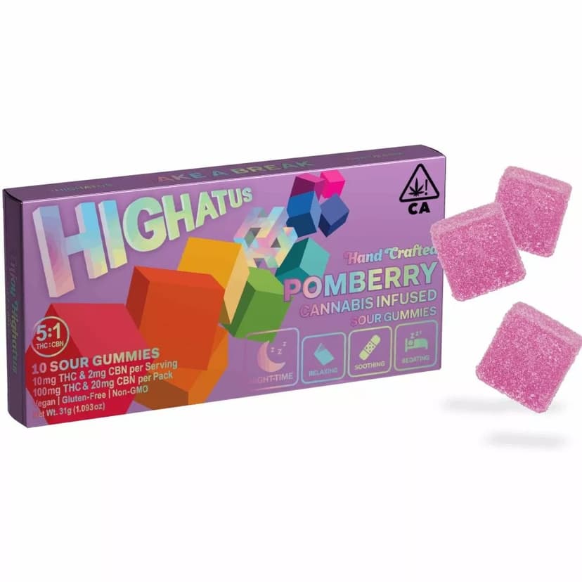 Pomberry 5:1 CBN Sour Gummies