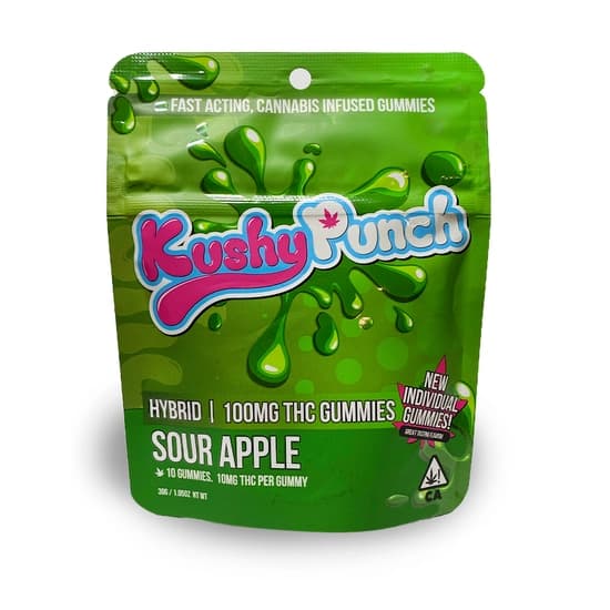 Gummies-Kushy Punch-Sour Apple Gummies
