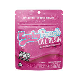 Gummies-Kushy Punch-Strawberry Rozay Live Resin Gummies-image-1