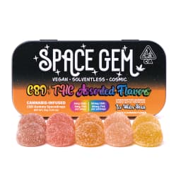 Gummies-Space Gems-CBD:THC 5:5 Assorted Flavor Gummy 10pk-image-1