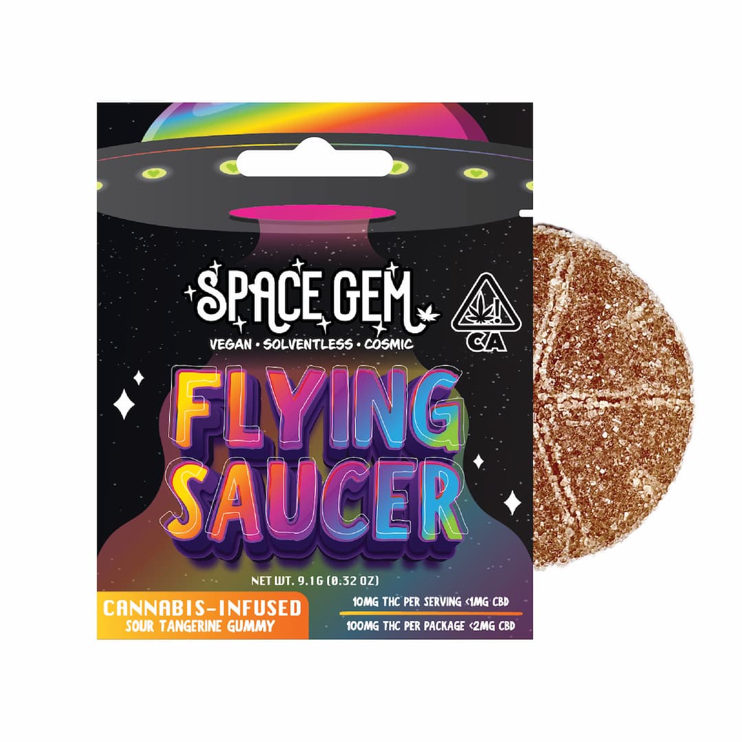 Gummies-Space Gems-Flying Saucer Sour Tangerine Gummy