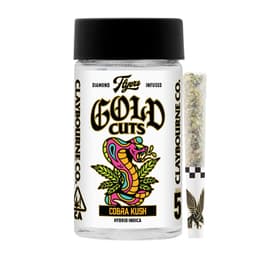 Infused Pre-Roll Pack-Claybourne Co.-Cobra Kush Gold Cuts Flyers 0.5G 5-Pack Prerolls-image-1