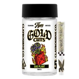 Infused Pre-Roll Pack-Claybourne Co.-Gas Plant Gold Cuts Flyers 0.5G 5-Pack Prerolls-image-1