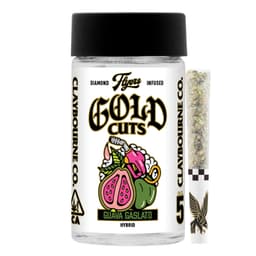 Infused Pre-Roll Pack-Claybourne Co.-Guava Gaslato Gold Cuts Flyers 0.5G 5-Pack Prerolls-image-1