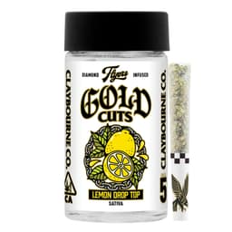 Infused Pre-Roll Pack-Claybourne Co.-Lemon Drop Top Gold Cuts Flyers 0.5G 5-Pack Prerolls-image-1