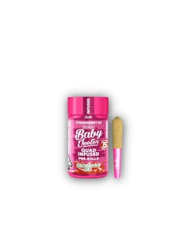 Infused Pre-Roll Pack-Jeeter-Strawberry SC Quad Infused 0.5g 5-Pack-image-1