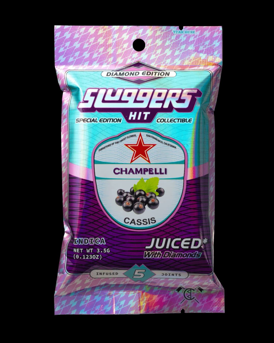Infused Pre-Roll Pack-Sluggers Hit-Champelli Cassis 0.7g 5-Pack