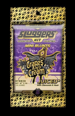 Infused Pre-Roll Pack-Sluggers Hit-Grapes And Cream Mini Blunts 5-Pk-image-1