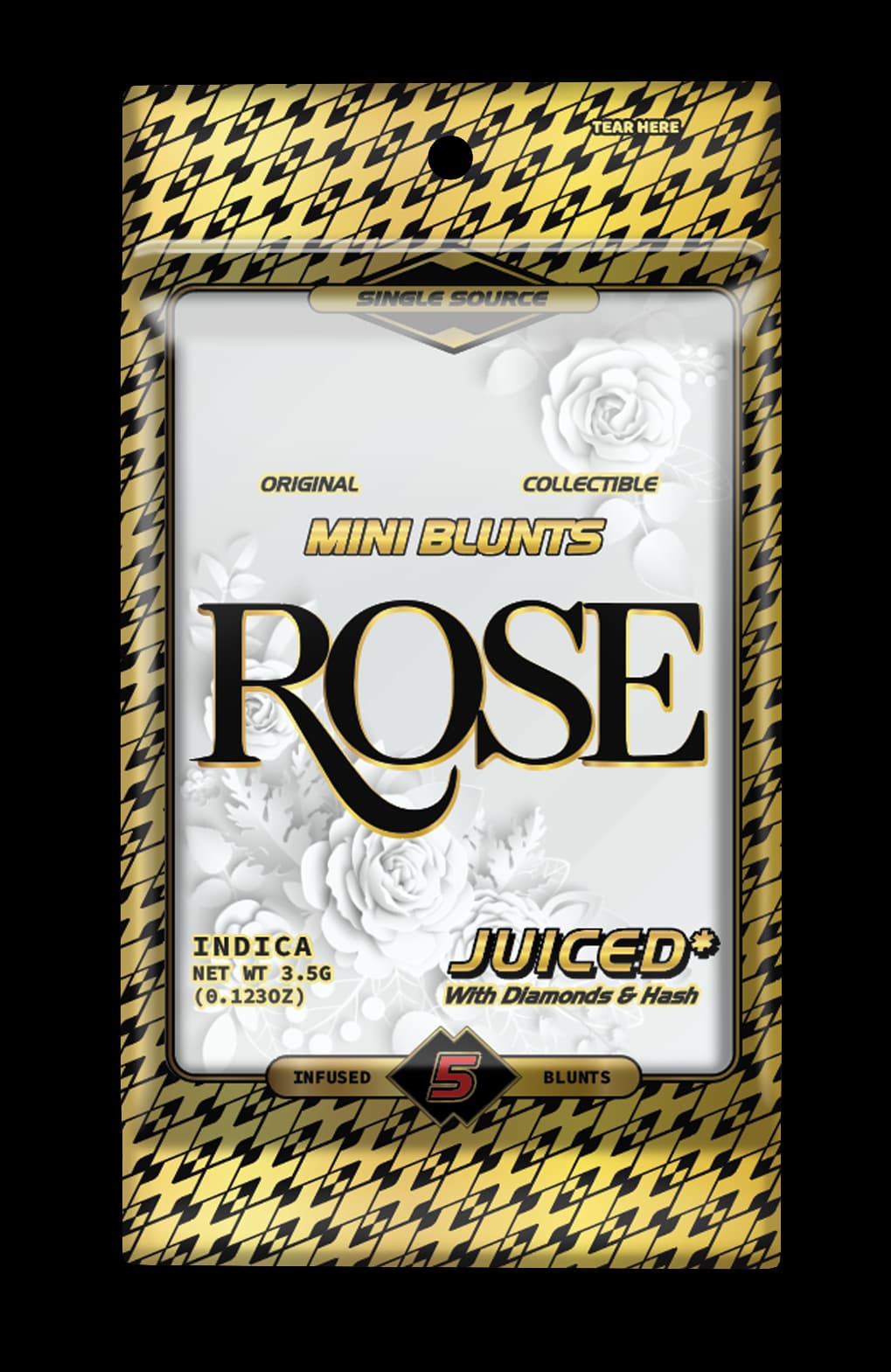 Infused Pre-Roll Pack-Sluggers Hit-Rose Mini Infused Blunts 5-Pk