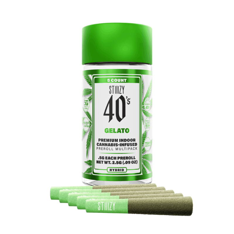 Infused Pre-Roll Pack-STIIIZY-Gelato 40's Infused Mini Joint 5-Pack