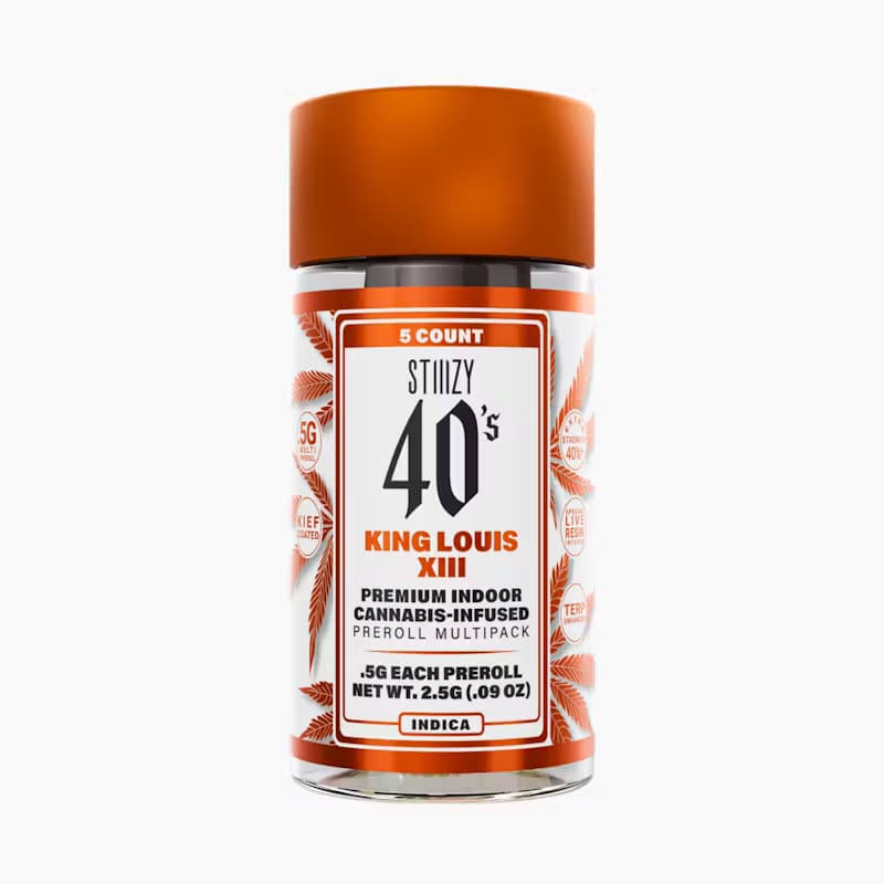 Infused Pre-Roll Pack-STIIIZY-King Louie XIII 40's Mini Prerolls 0.5g 5-pk