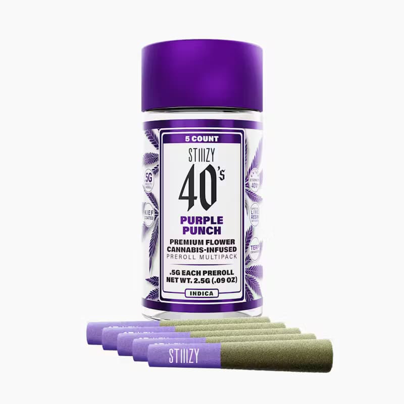 Purple Punch 40's Mini Infused Prerolls 0.5g 5-pk