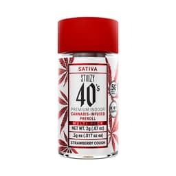 Infused Pre-Roll Pack-STIIIZY-Strawberry Cough 40's mini infused prerolls 0.5g 5-pk-image-1