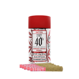 Infused Pre-Roll Pack-STIIIZY-Strawberry Cough 40's Infused Mini Joint 5-Pack-image-1