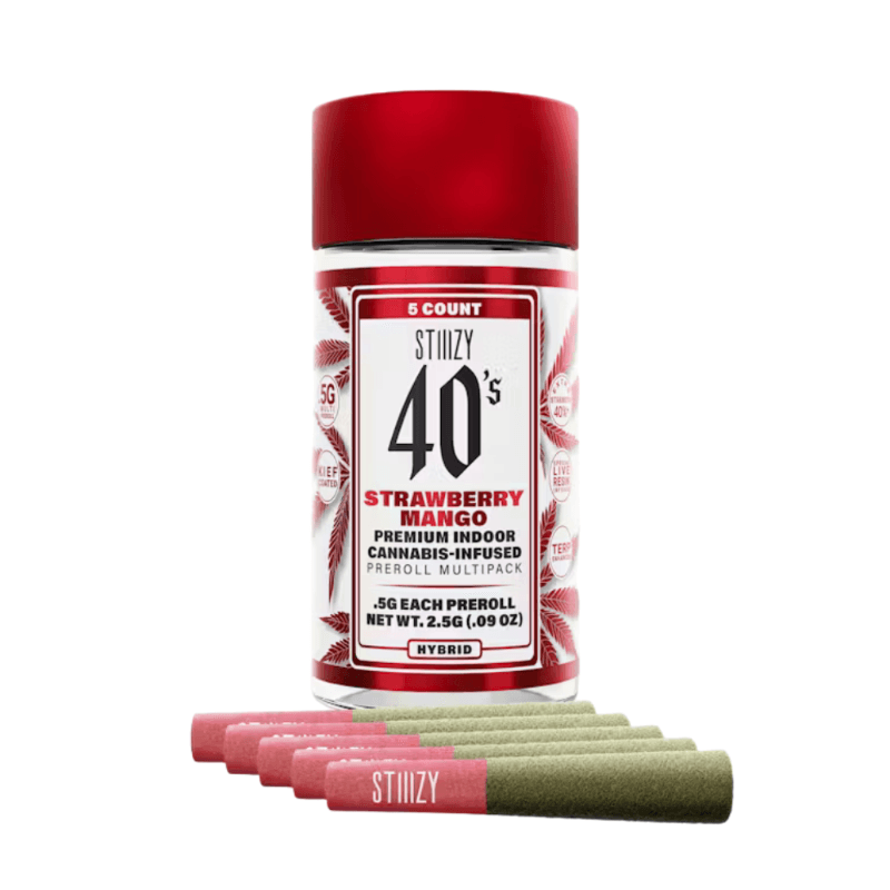 Infused Pre-Roll Pack-STIIIZY-Strawberry Mango 40's Infused Mini Joints 5-Pack