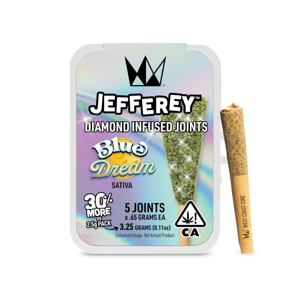 Infused Pre-Roll Pack-West Coast Cure-Blue Dream Jefferey Infused Infused 0.65g 5-Pack