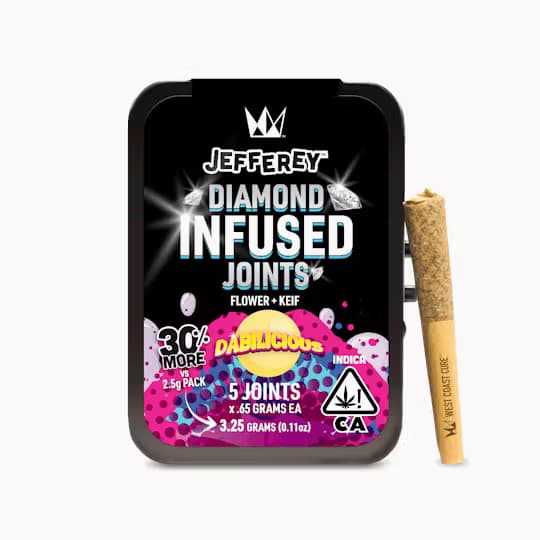 Infused Pre-Roll Pack-West Coast Cure-Dabilicious Infused Jefferey  0.65g 5-Pack