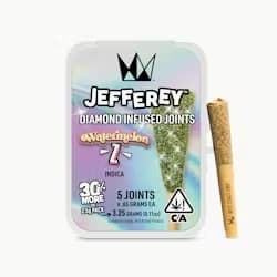 Infused Pre-Roll Pack-West Coast Cure-Watermelon Z Jefferey Infused 0.65g 5-Pack-image-1