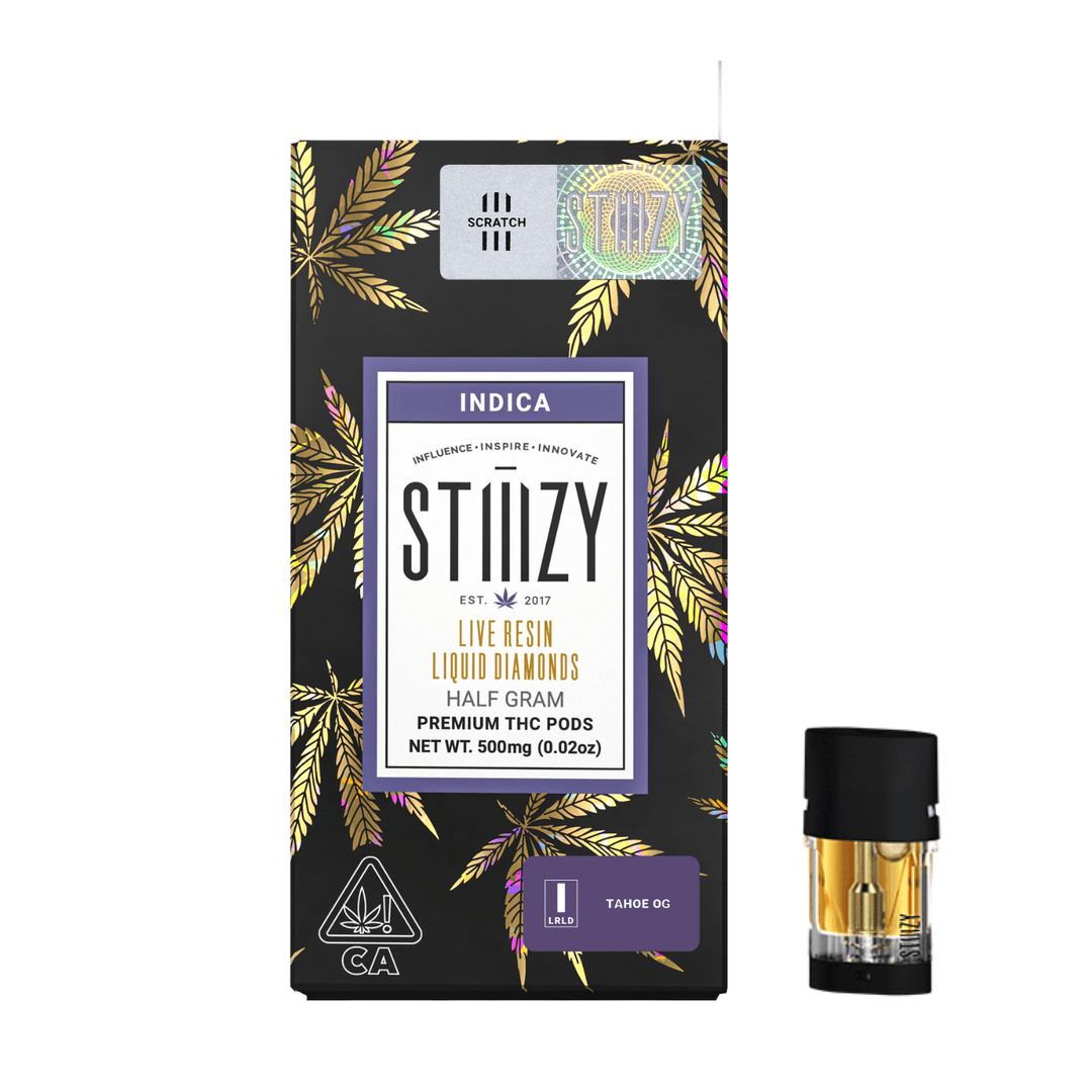 Pod System-STIIIZY-Tahoe og Live Resin Liquid Diamond Half Gram Pod