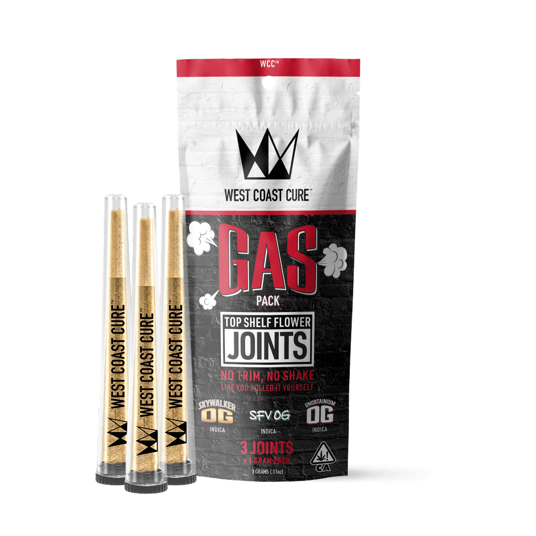 Pre-Roll Pack-West Coast Cure-Gas Pack CUREjoint Variety 3-Pack