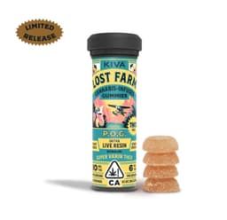 Ratio (CBN/CBD)-Lost Farm-P.O.G 2:1 THCV Live Resin Gummies-image-1