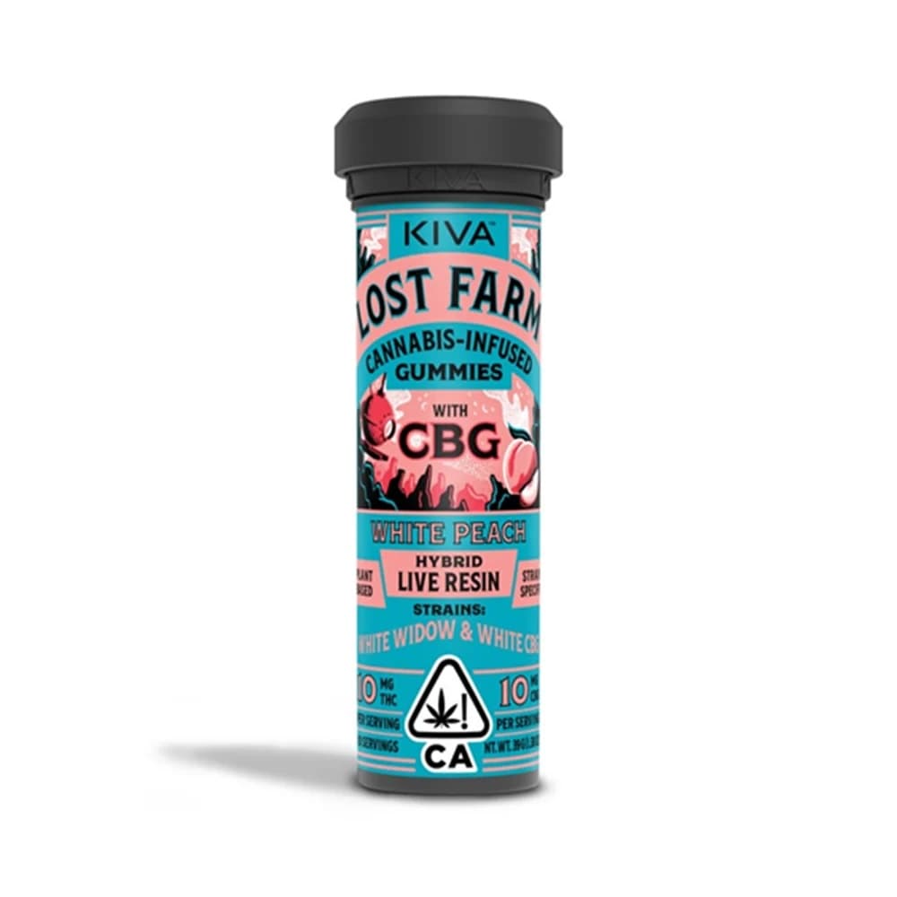 Ratio (CBN/CBD)-Lost Farm-White Peach x White Widow x White 1:1 CBG Gummies