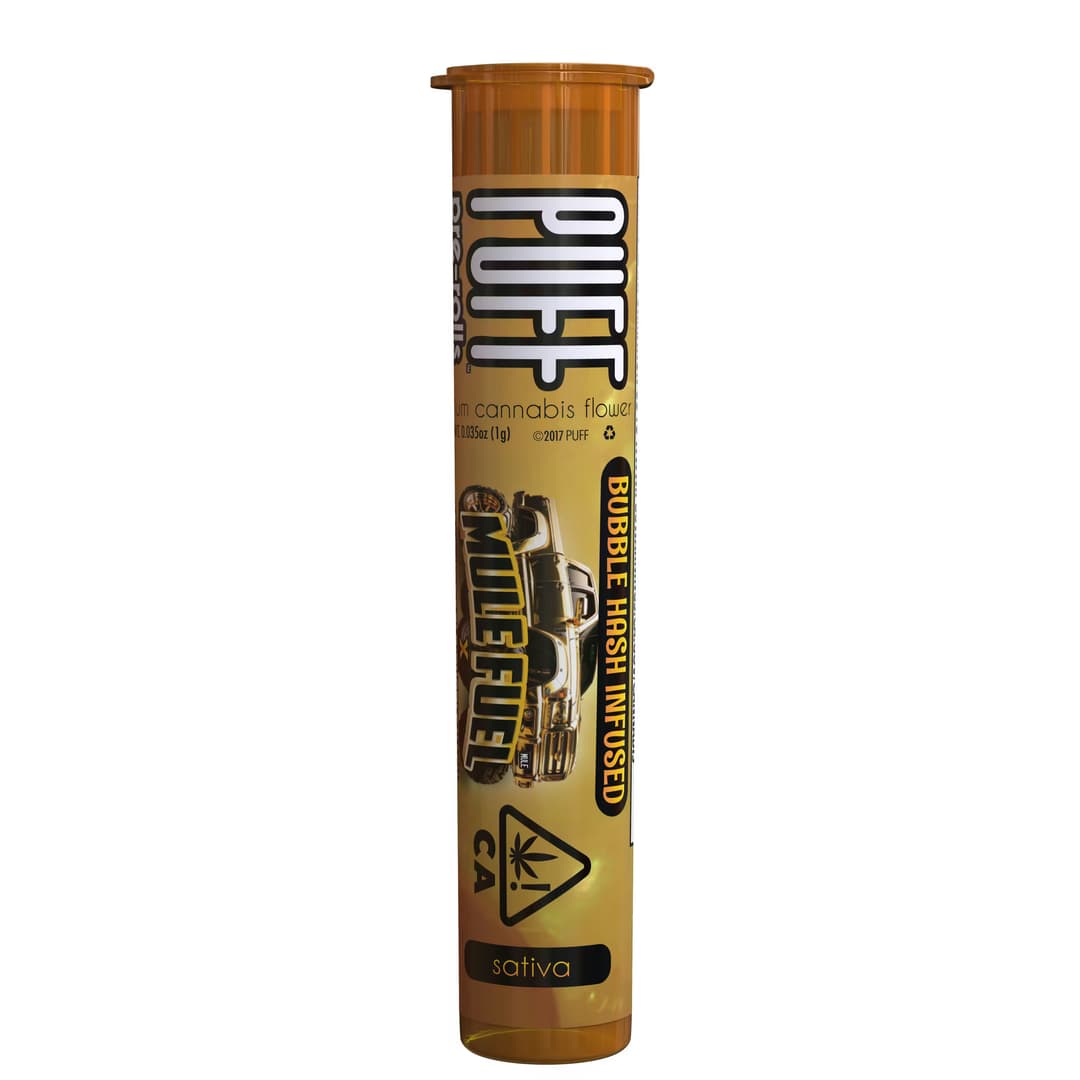 Single Infused Pre-Roll-PUFF-Mule Fuel x Acapulco Gold - Bubble Hash Infused Pre-Roll