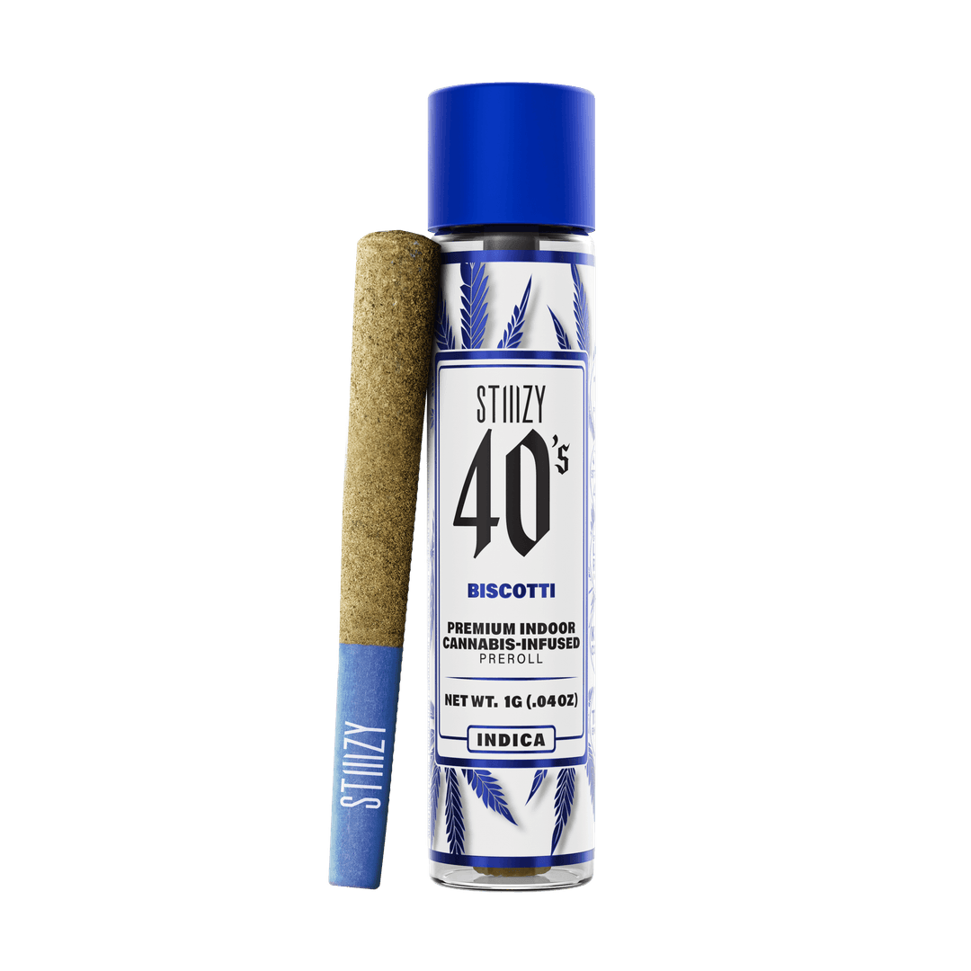 Single Infused Pre-Roll-STIIIZY-Biscotti 40's Infused Pre-roll