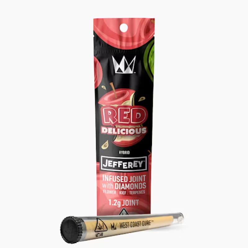 Single Infused Pre-Roll-West Coast Cure-Red Delicious - Jeffery Infused Preroll