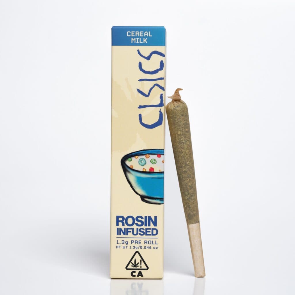 Single Solventless Rosin Pre-Roll-CLSICS-Cereal Milk Rosin Infused Preroll