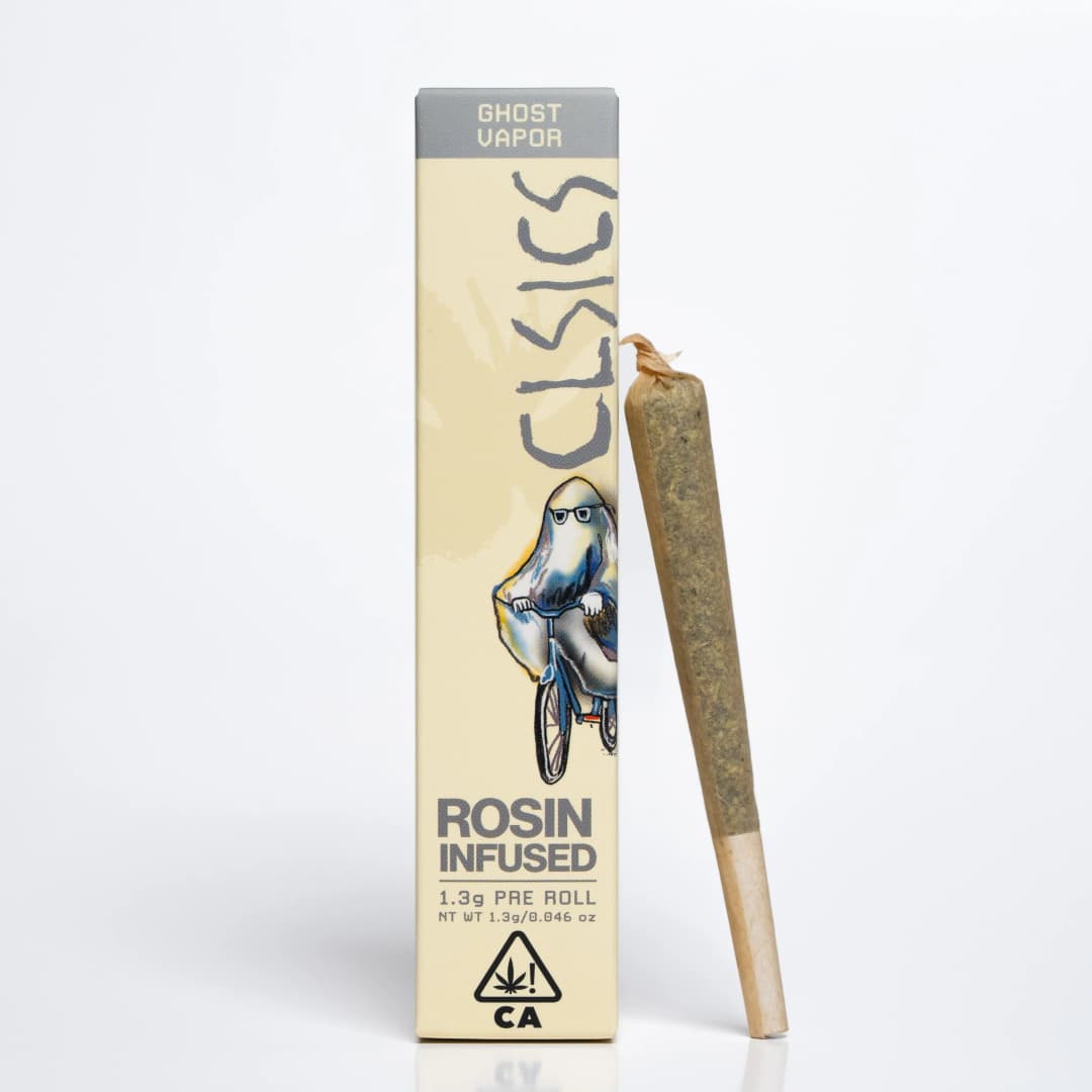 Single Solventless Rosin Pre-Roll-CLSICS-Ghost Vapor Infused Preroll