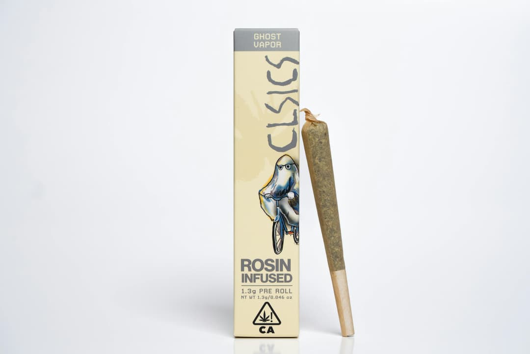 Single Solventless Rosin Pre-Roll-CLSICS-Ghost Vapor Rosin Infused Preroll