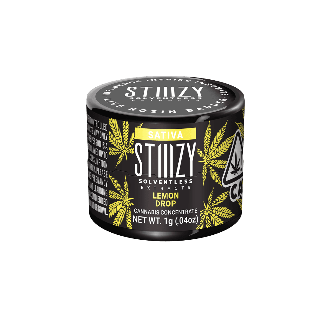 Solventless Rosin-STIIIZY-Lemon drop Live Rosin Badder